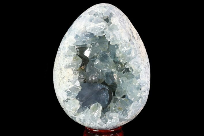 Crystal Filled Celestine (Celestite) Egg Geode - Large Crystals! #88280
